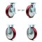 Service Caster 8 Inch Poly on Aluminum Caster Set with 2 Brakes/Swivel Lock 2 Rigid SCC SCC-30CS820-PAB-TLB-BSL-2-R-2 - alternate 1